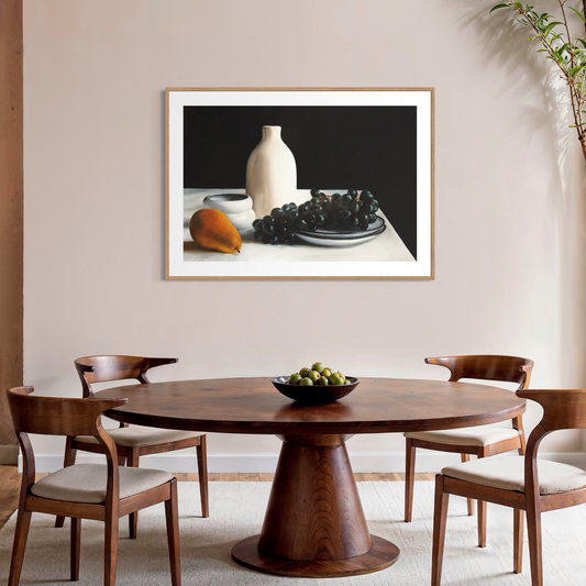 Still Life with Pear and Grapes