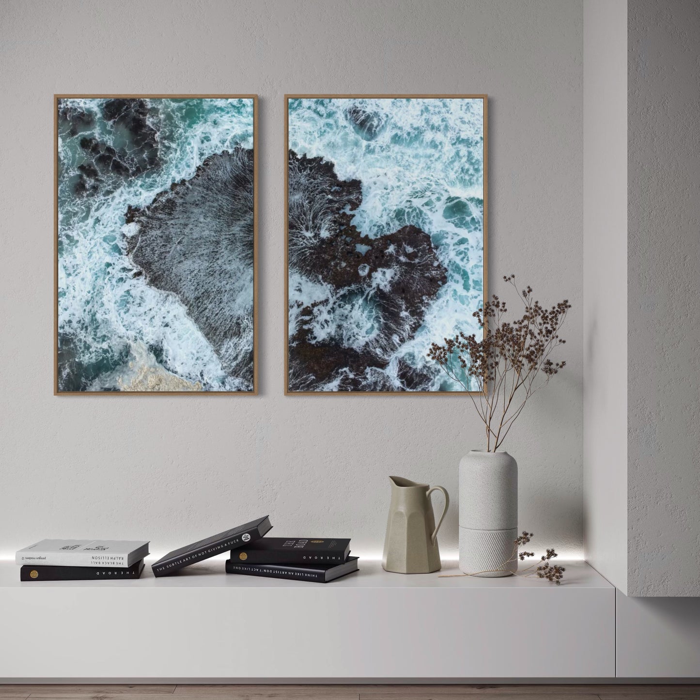White Wash Set of 2 (Venus Bay, Eyre Peninsula)