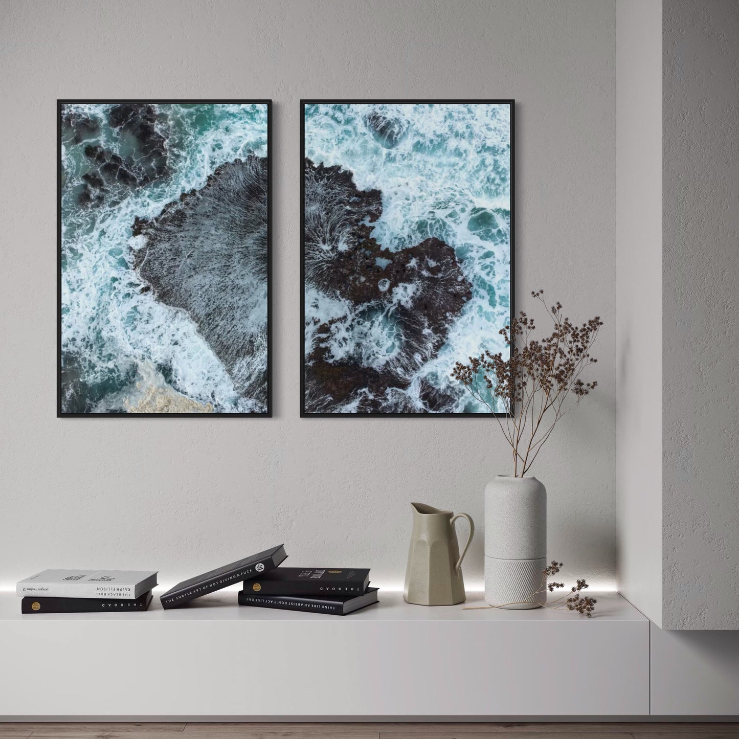 White Wash Set of 2 (Venus Bay, Eyre Peninsula)
