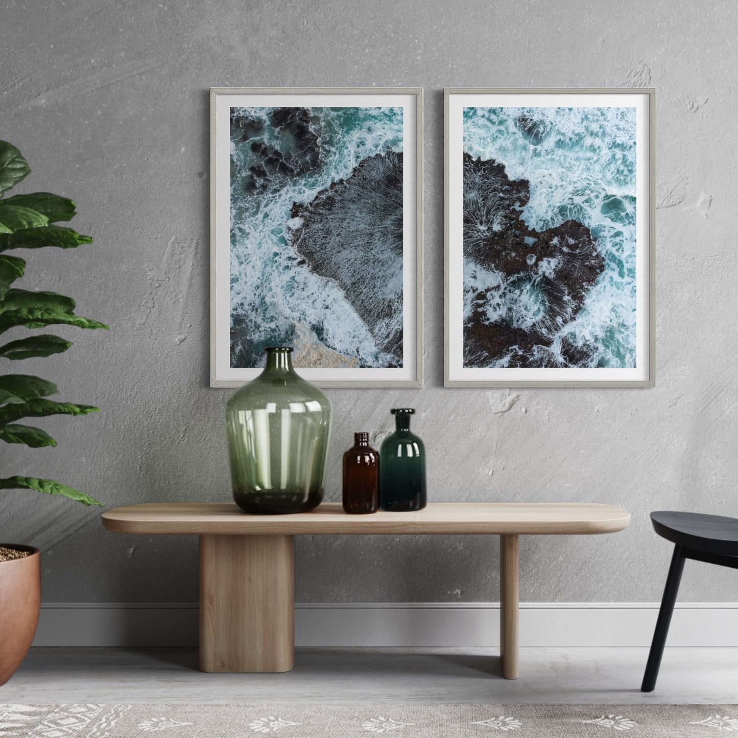 White Wash Set of 2 (Venus Bay, Eyre Peninsula)