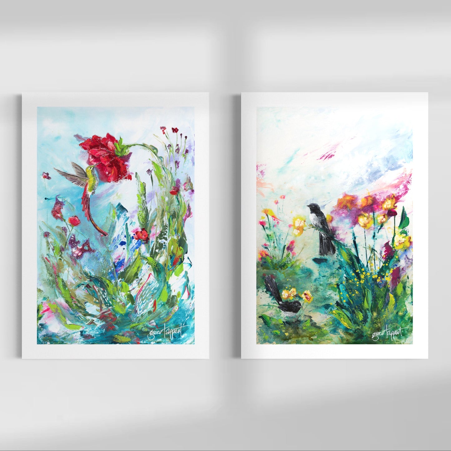 A delicate breeze & A good day ahead Set of 2