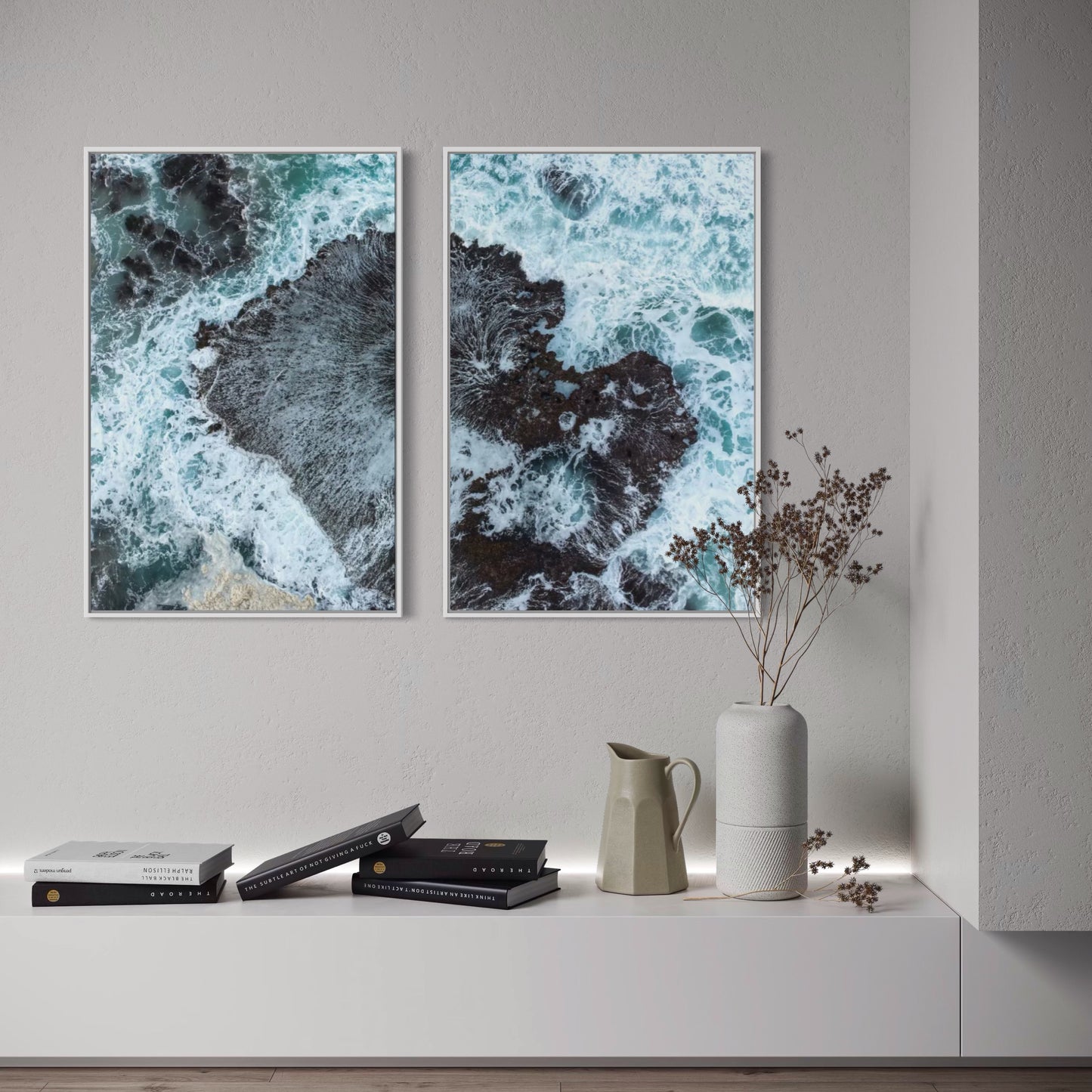 White Wash Set of 2 (Venus Bay, Eyre Peninsula)
