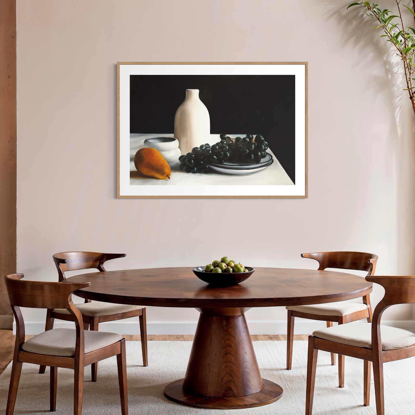 Still Life with Pear and Grapes