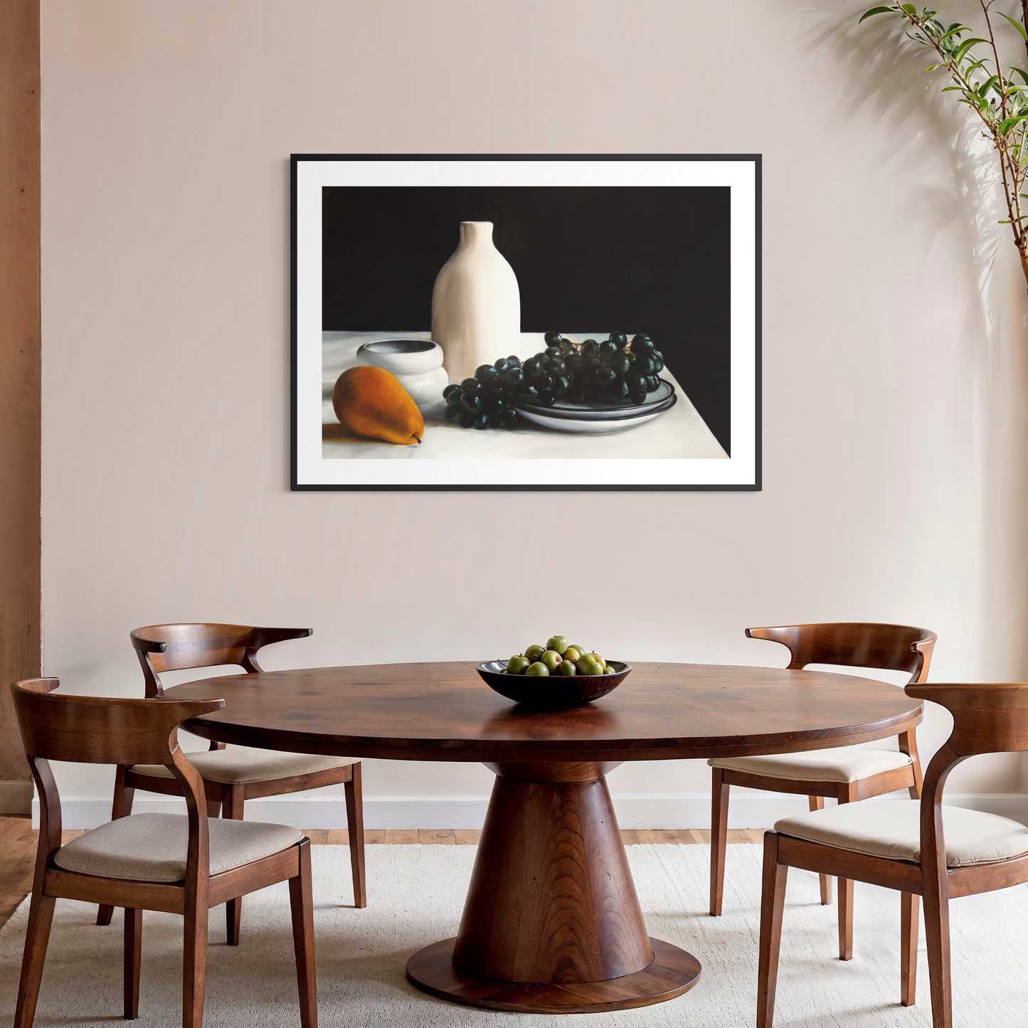 Still Life with Pear and Grapes