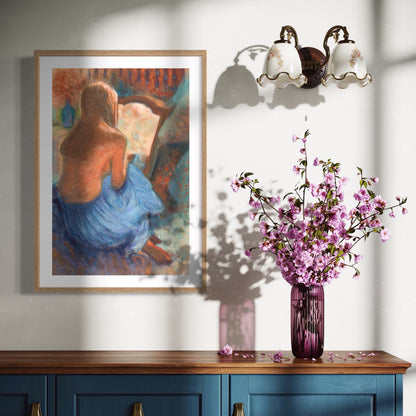 Woman Sitting With Mirror