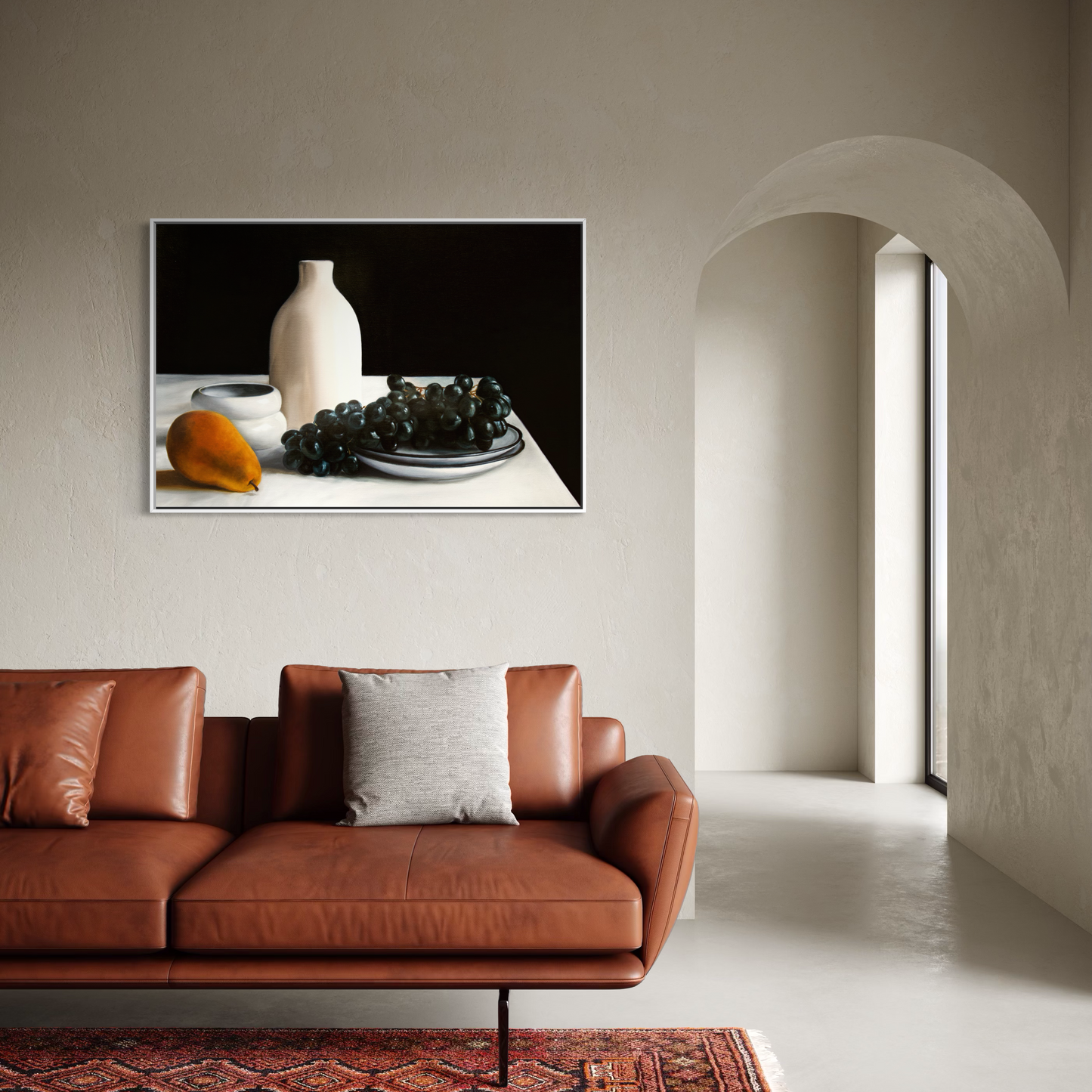 Still Life with Pear and Grapes