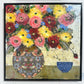 GEORGINA BARNETT Mixed bunch in a decorative vase with blue bowl